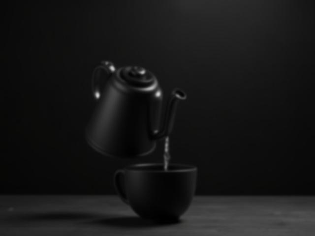 Jarra de cuello de cisne para café