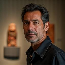 Retrato de Javier Cruz, Curador de Arte en Mictlan Mornings